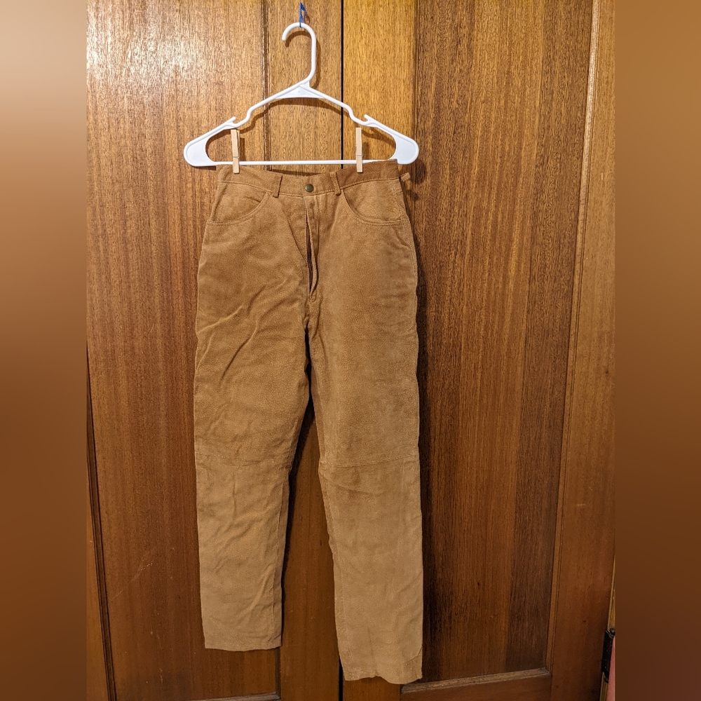 Melanzona burlap/suede pants